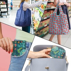 Reusable Grocery Bags 6 Pack 50Lbs Foldable Fashion Washable Shopping Bags Large