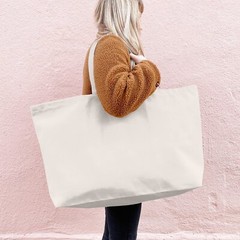 28in Canvas Tote Bag Reusable Grocery Bag Foldable Heavy Duty Shopping Bag