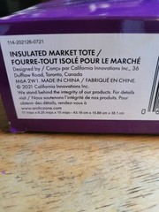California Innovations Insulated Foldable Market Tote Black & Purple BIN C