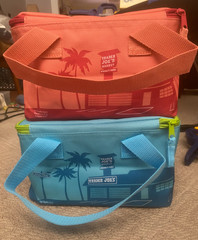 NEW Trader Joe’s Insulated Mini Cooler Bags Set of 2 (Light Blue And Peach)