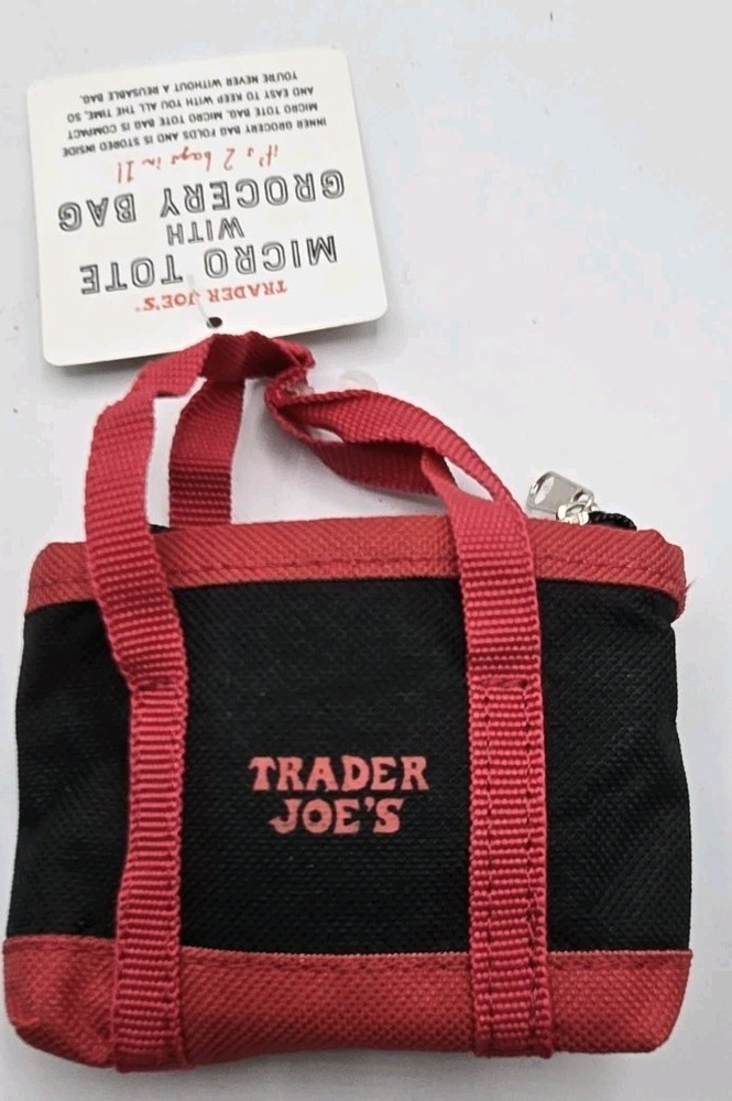 Trader Joe’s Micro Mini Tote With Grocery Bag 2 In 1 Mini Limited Edition