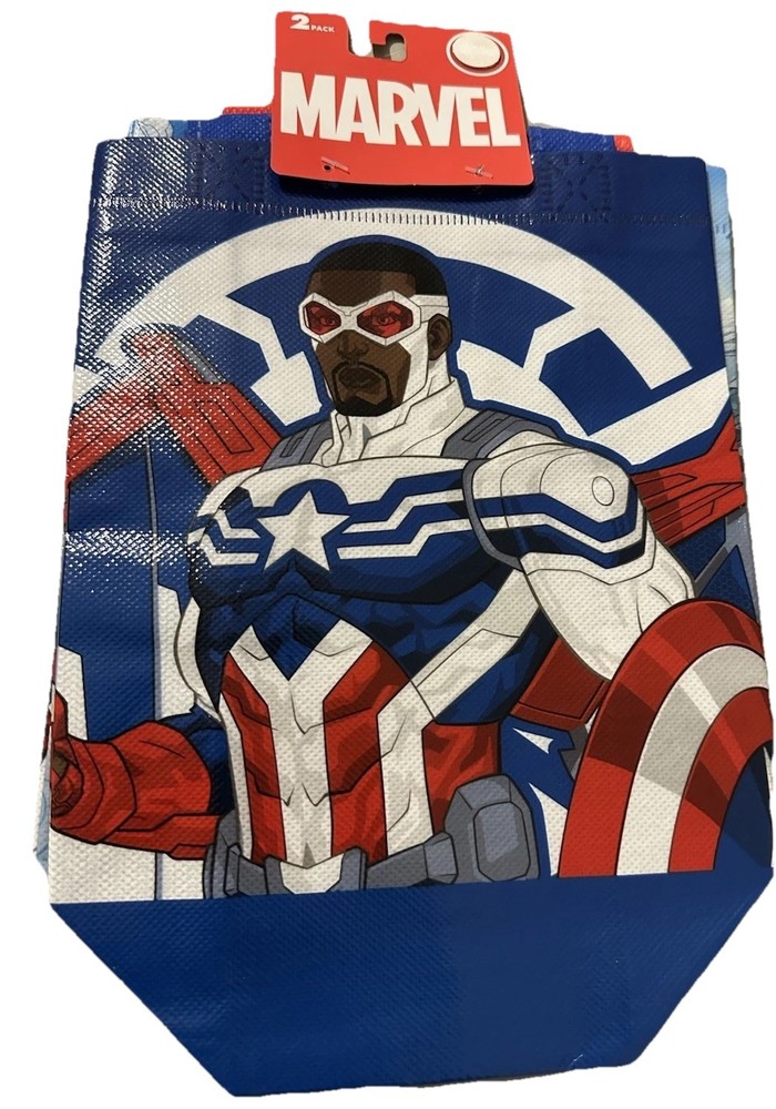 2 Pack Marvel Avangers 7x8x3.5 Inch Bags Kids Character Party W/Handles