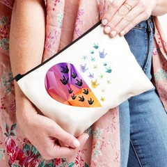 XYANFA Sign Language Heart Makeup Bag – Asl Gift LARGE,