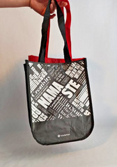 Lululemon Red | Black Reusable Shopping Gift Bag Medium Yoga Tote 9.5″ x 12″