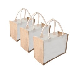 Jute Burlap Tote Bagn Jute Beach Bags Convenient Decoration Retro Tote Bag Count