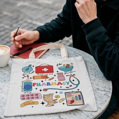 Versatile FBB Doctor Cartoon Shopping Tote – Perfect for Groceries & More