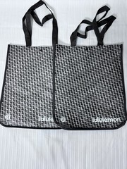 Qty of 2 Lululemon Holiday Reusable Tote Shopping Bag – Dark Brown- L 16x13x6in