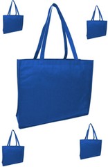 10 Jumbo Size Grocery Tote Shopping Bag Blue Reusable Eco Friendly Large Bags XL
