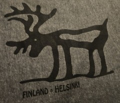 Finland Helsinki European Organic Gray Tote Reusable Shopping Bag Vintage RARE🦌