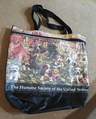 Humane Society of the United States Foldable Animal Print Tote Reusable Bag