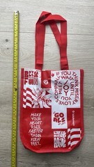 Lululemon Red And White Logo Reusable Shopping Tote Bag