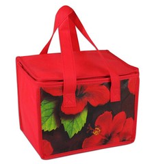 Hawaiian insulated Cooler Lunch Eco Tote Shopping Bag Hot Cold Hawaii Hibiscus N