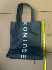 Equinox Gym Grey Reusable Shopping Tote Bag Small 11” x 9″ New Retail Bag Nice