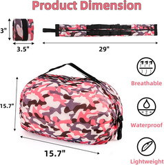 6 Pack Foldable Bag with Zipper, Reusable Shopping Bags, Large Capacity Grocery