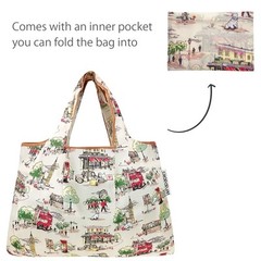 LARGE FOLDABLE TOTE NYLON REUSABLE GROCERY BAG