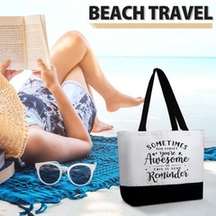Silkfly 32 Pcs Thank You Canvas Tote Bags with Handle and Zipper Inspirationa…