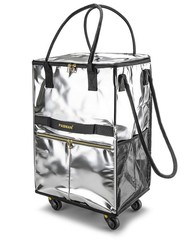 Reusable Grocery Bag on 5 Wheels, Foldable Rolling Tote Bag with Handle and Z…