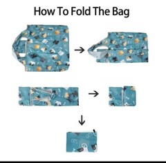 Reusable Lightweight Grocery Shopping Bag Foldable Washable Eco-Friendly