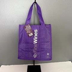 Purple MY EARTH Brand Fine Wine Shopping Bag, Holds 6 Bottles, Party Bag Weekend