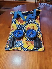 folding rolling shopping bag tote sunflowers Farmers Market Bag
