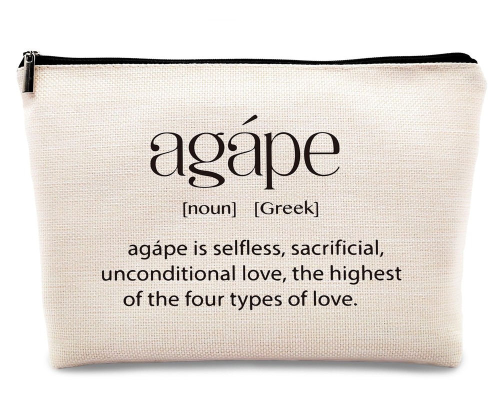 kdqua Christian Religion Agape Definition Makeup Bag, Multicolor