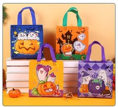 20pcs Halloween Non-woven Tote Bags Gift Waterproof Handbag Fabric Pouch Party
