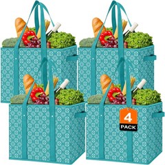 Reusable Grocery Bags 4 PackLarge Grocery Tote Bag Water Resistant Shopping B…