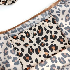 Large & Small Foldable Tote Nylon Reusable Grocery Bags, Set of 2, Wild Cat