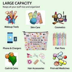 FOTAP Sound Music Inspired Gifts My Favorite Things Song Makeup Bag white