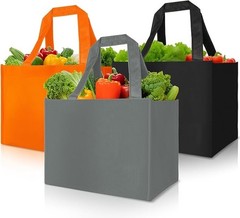 Reusable Grocery Bags Heavy Duty – 3 Pack Foldable Shopping Bag with Handles