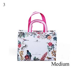 Water-Resistant Non-Woven Fabric Shopping Bag Reusable Tote Pouch for Women