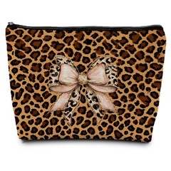 ignytiger Leopard Coquette Bow Makeup Bag, Cheetah Gifts