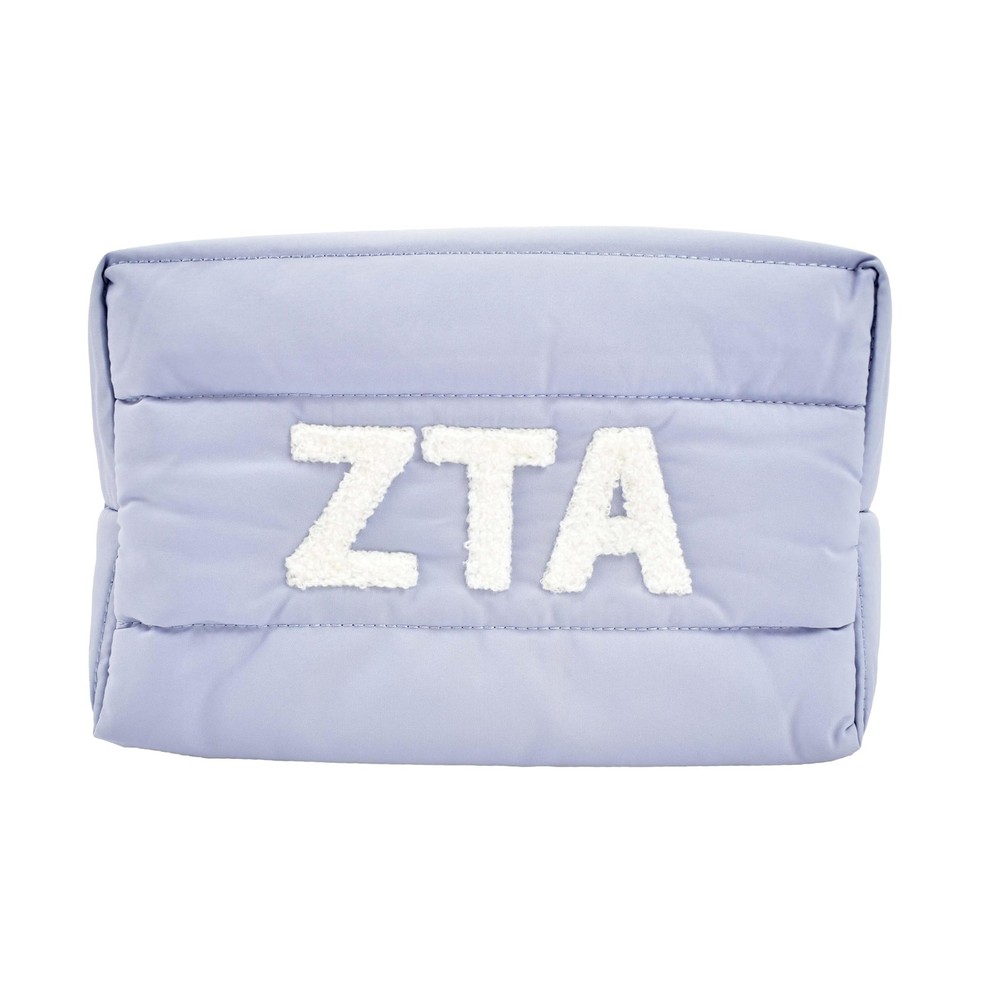 Sorority Shop Zeta Tau Alpha Makeup Bag – Puffer Style with Blue