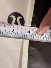 New Lululemon Reusable Button Large Tote Shopper Shopping Bag Lot 3 White & Red