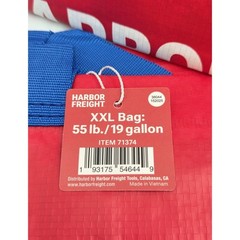 2 Pack Harbor Freight XXL Reusable Tote Bags Red 55 lb. / 19 Gallon FRAKTA Bags