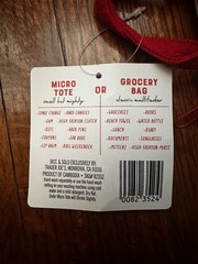 NWT Trader Joe’s Micro Mini Tote Bag~2-in-1~Includes Grocery Bag RED