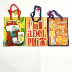 NWT Trader Joe’s Reusable Tote Bag Set Lot of 3 Grocery Shopping Eco Colorful