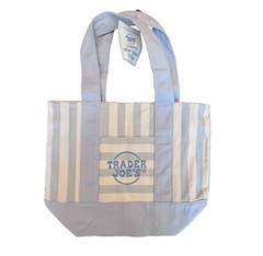 Trader Joe’s Striped Canvas Mini Tote Set of 4 Summer 2026 NEW with Tags