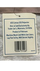 Trader Joe’s Blue & White Striped Canvas Reusable Tote Bag Small 13x9x5″