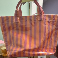Striped Multicolor Reusable Tote Shopping Bag 20x15x31 cm New