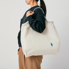 [US Tax Paid] Blue Bottle Coffee Ball&Chain Logo Embroidered Eco Bag White NEW