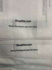 Lot of 7 ShopRite Farmers Market Reusable White/Red Shopping Bag