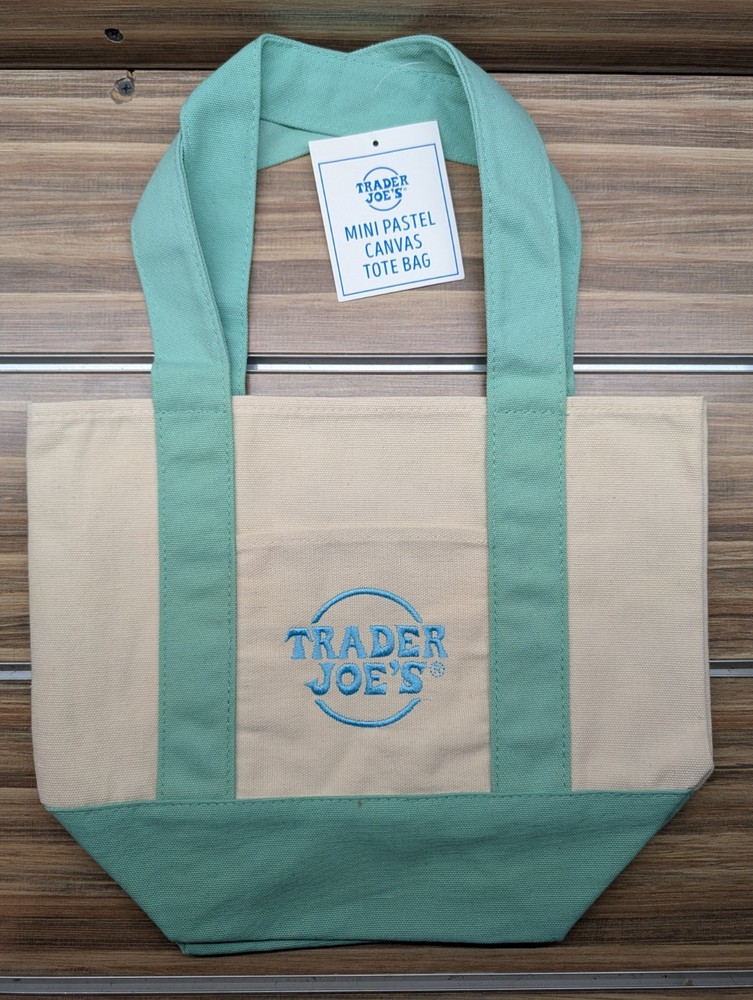 Trader Joe’s Mini Tote Bag Green – NWT – Pastel Retail Store