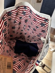 Trader Joe’s Customized Mini Tote Bling Flag Honor Military Respect Troops