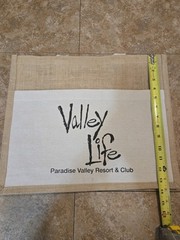Paradise Valley Resort & Club Canvas Foldable Reusable Shopping Bag 16x13x6 in