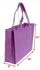 100 Non-Woven Shopping Bags Reusable Gift & Promotional Bag Wholesale In Purple