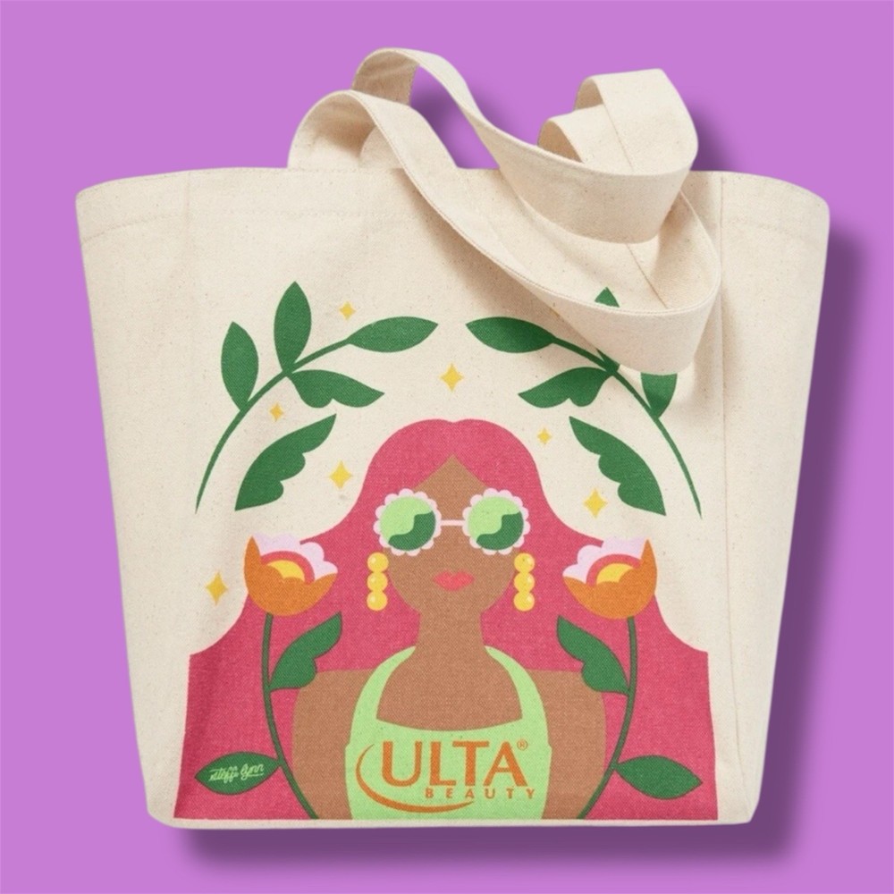 Ulta Beauty Tote Bag 100% Recycled Cotton Totally Conscious X Steffi Lynn Tsai