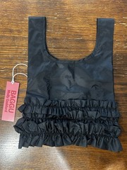 BAGGU x Molly Goddard Baby Ruffle Tote Bag Black 10.5x4x16.5