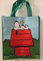 Peanuts Snoopy Set 2 Reusable Woodstock Large Shopping Tote Bag with Handle New