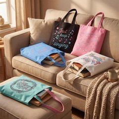 12 Pcs Music Gifts Tote Bag for Women Musical Theater Gifts Reusable Grocery …
